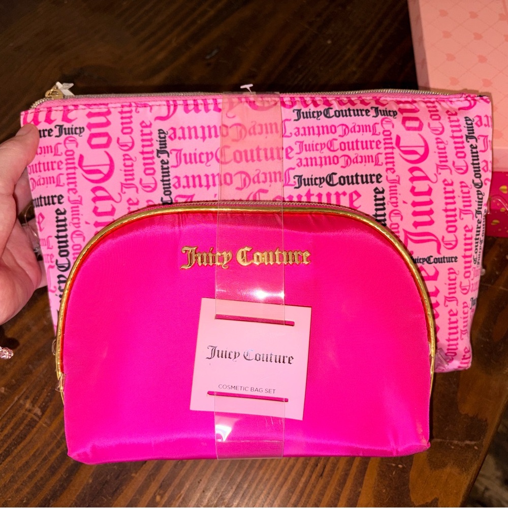 Juicy Couture Bold Pink Cosmetic Bag Duo